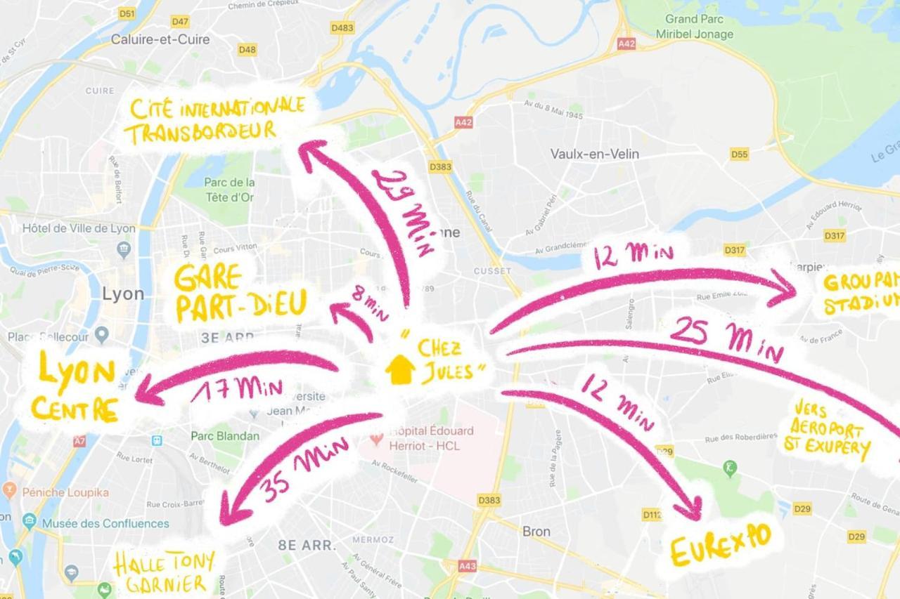 Chez Jules - Tram, Bus, 8 Pers., 3ch, Wifi Villeurbanne